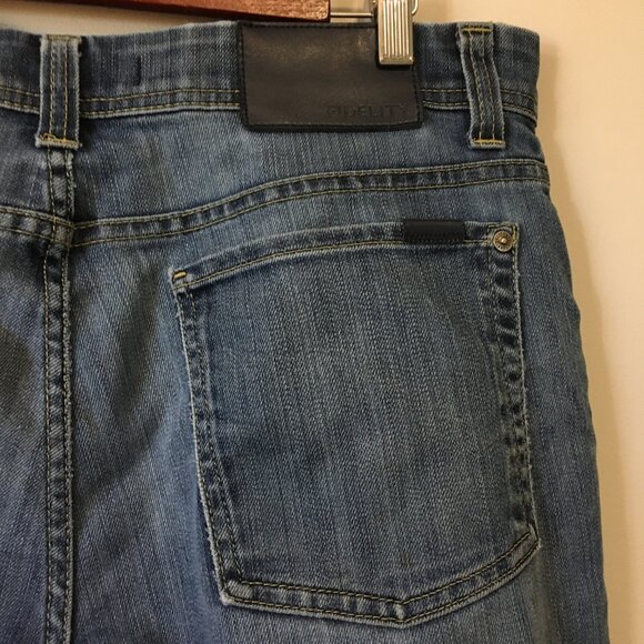 Fidelity Jimmy Helios Blue Denim Square Pocket Straight Leg Jeans - Picture 9 of 16